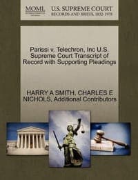 Parissi V. Telechron, Inc U.S. Supreme Court Transcript of Record with Supporting Pleadings