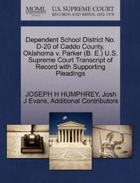 Dependent School District No. D-20 of Caddo County, Oklahoma V. Parker