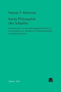 Kants Philosophie des Subjekts